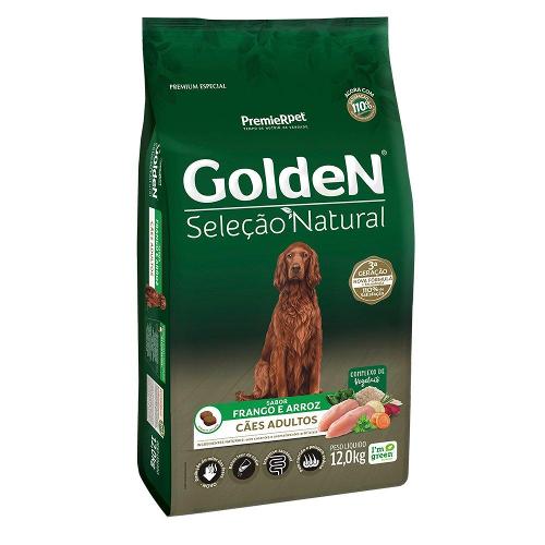 Ração Golden Seleção Natural Cães Adultos - 12 Kg