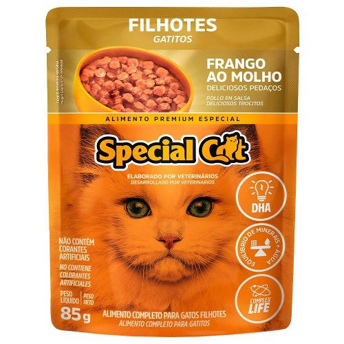 Ração Úmida Special Cat Sachê Frango para Gatos Filhotes - 85 g