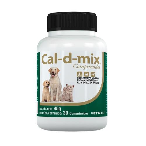 Suplemento Vetnil Cal-D-Mix para Cães e Gatos - 30 comprimidos