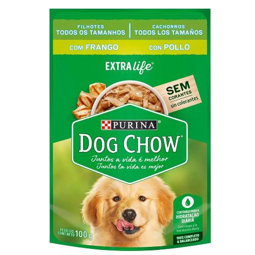 Ração Úmida Nestlé Purina Dog Chow Sachê Franguinho ao Molho para Cães Filhotes - 100 g