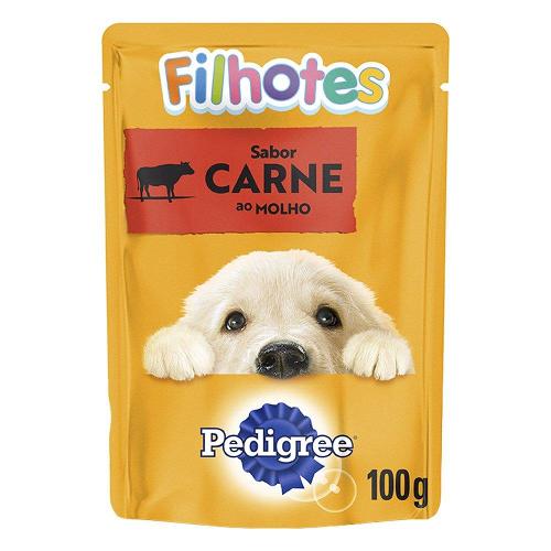 Ração Úmida Pedigree Sachê Carne ao Molho para Cães Filhotes - 100 g