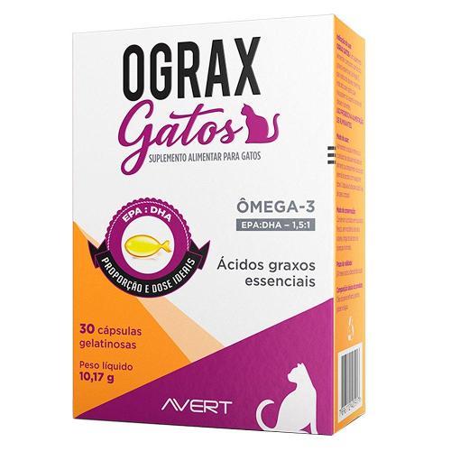 Suplemento Avert Ograx para Gatos - 30 Cápsulas