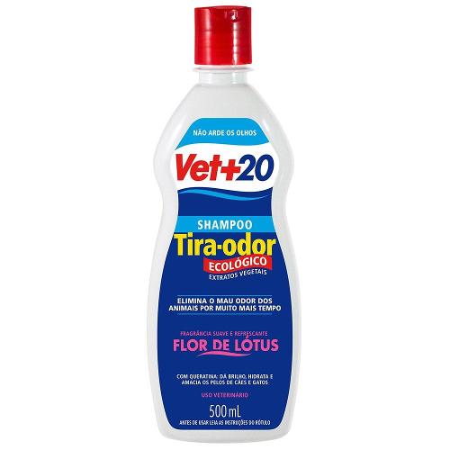 Shampoo Vet+20 Tira Odor Flor de Lótus - 500 mL