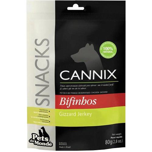 Snack Cannix Super Premium para Cães Sabor Moela de Frango - 80g