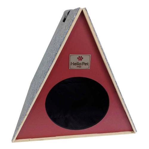 Toquinha com Arranhador Vermelho para Gatos - Tam. Único