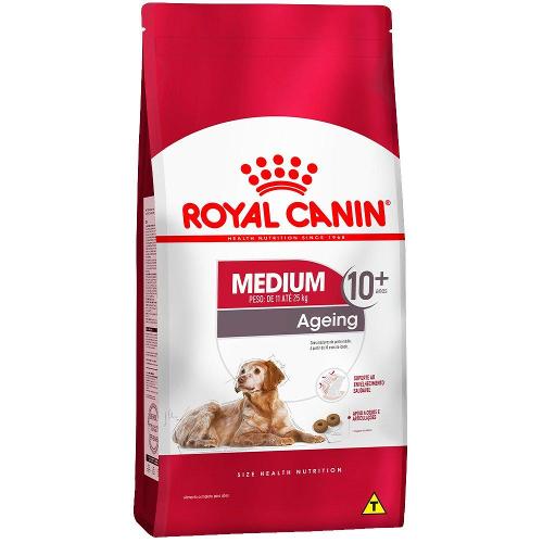 Ração Royal Canin Medium Ageing 10 + para Cães Idosos de Raças Médias com 10 Anos ou mais - 15 Kg
