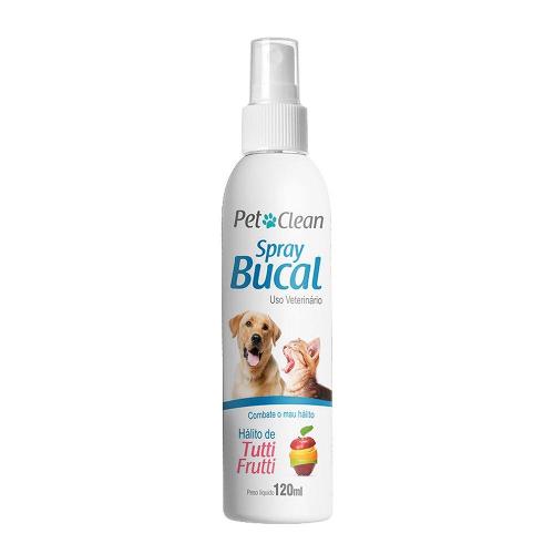 Spray Bucal Pet Clean Sabor Tuty-Fruti para Cães e Gatos - 120 mL