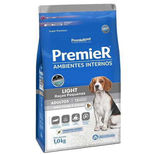 Ração Premier Ambientes Internos Cães Adultos Light - 1 Kg
