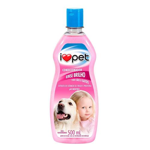 Condicionador I Love Pet Rinse Brilho para Cães e Gatos - 500 mL