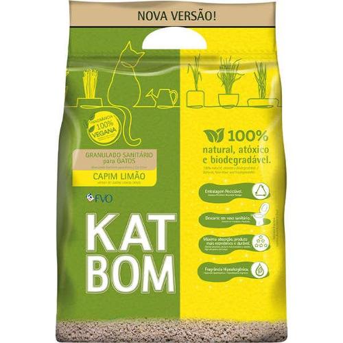 Granulado Sanitário Katbom Capim Limão para Gatos - 3 Kg