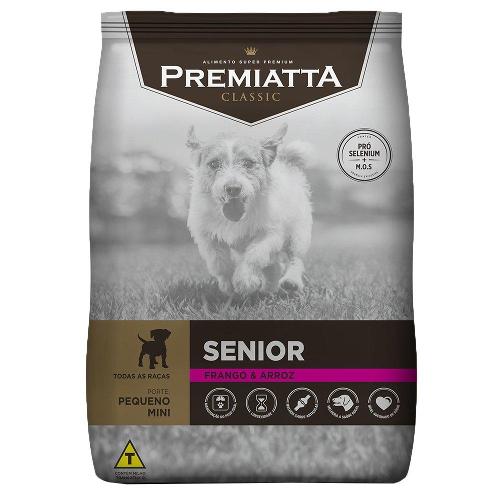 Ração Premiatta Classic Frango e Arroz para Cães Sênior de Raça Mini e Pequena - 7,5 Kg