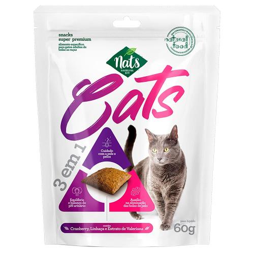 Snacks Nats Cats 3 em 1 para Gatos - 60 g