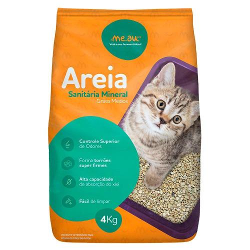 Areia Sanitária Meau Grãos Médios para Gatos - 4 Kg