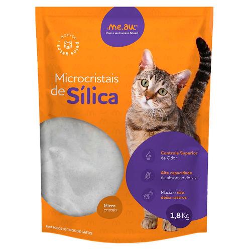Areia Sílica Meau Microcristais para Gatos - 1,8 Kg