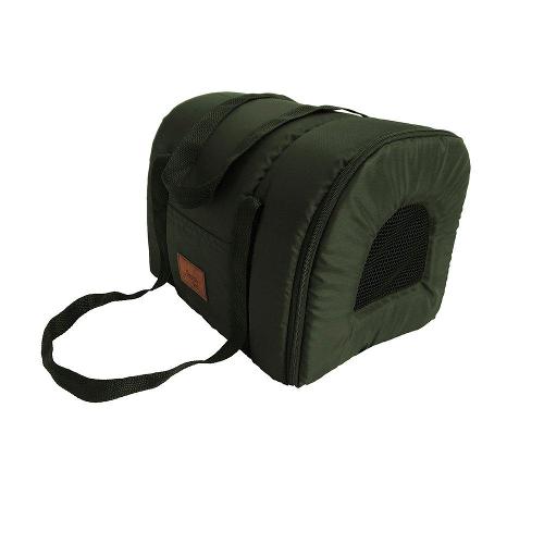Bolsa de Transporte Fábrica Pet Fechada Impermeável Verde Musgo - Tam. P