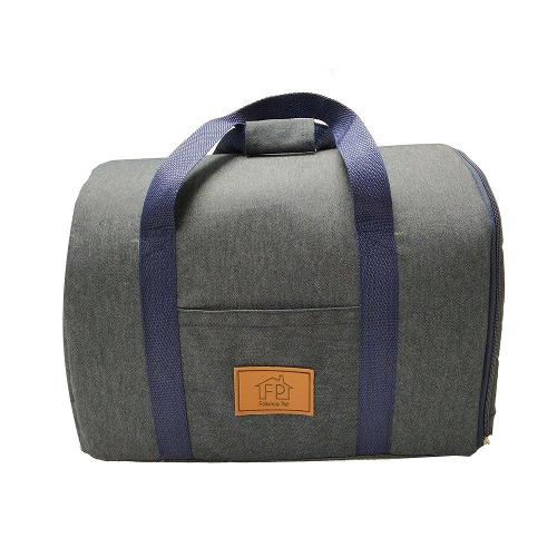 Bolsa de Transporte Fábrica Pet Fechada Jeans - Tam. G