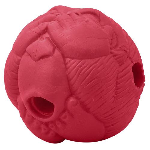 Bola Macaquinho Pet Games com Dispenser de Ração ou Petisco Vermelho - Tam. P