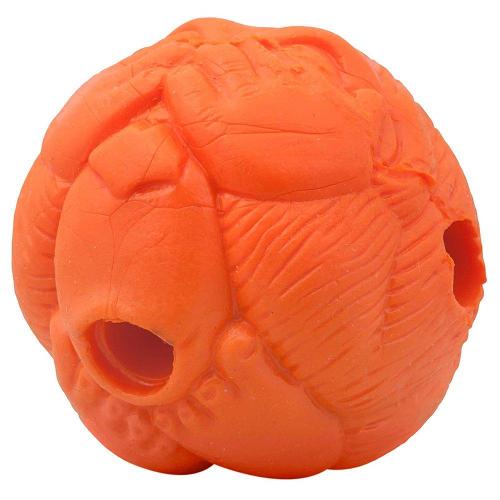 Bola Macaquinho Pet Games com Dispenser de Ração ou Petisco Laranja - Tam. P