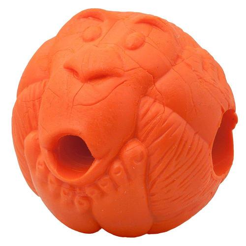 Bola Macaquinho Pet Games com Dispenser de Ração ou Petisco Laranja - Tam. M