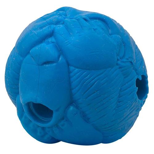 Bola Macaquinho Pet Games com Dispenser de Ração ou Petisco Azul - Tam. P