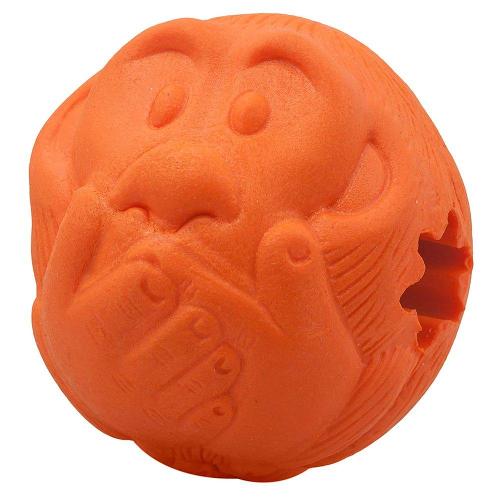 Bola Macaquinho Pet Games com Dispenser de Ração ou Petisco Laranja - Tam. G