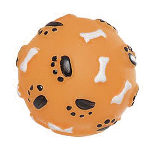 Brinquedo de Vinil LCM Bola Pata Osso - Laranja