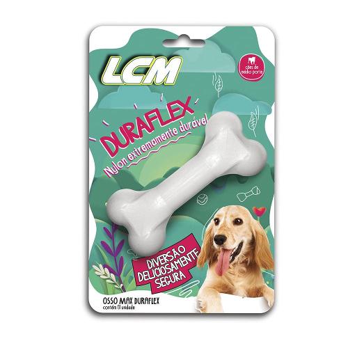 Brinquedo LCM Osso de Nylon Duraflex Branco Max - Tam. Único