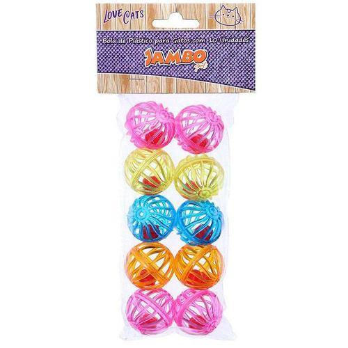 Brinquedo Jambo Bolinhas para Gatos - 10 Unidades