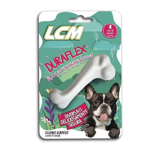Brinquedo LCM Ossinho de Nylon Duraflex Branco - Tam. P