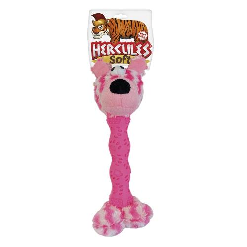 Brinquedo Pelúcia Cachorro Salsicha Rosa para Cães - Tam. Único