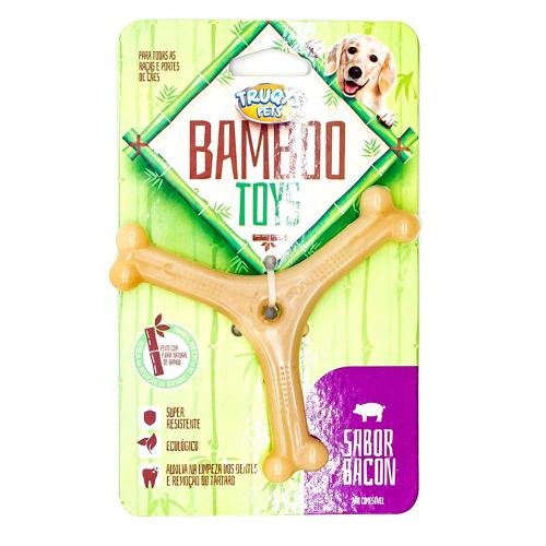 Brinquedo Osso de Bamboo Y Natural - Tam. P
