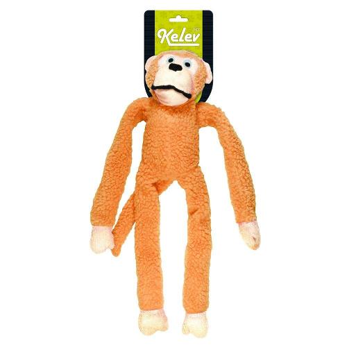Brinquedo Jambo Mordedor Pelúcia Macaco Kelev Laranja - Tam. M