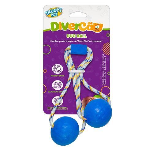 Brinquedo Duo Ball Divercão Azul - Tam. P