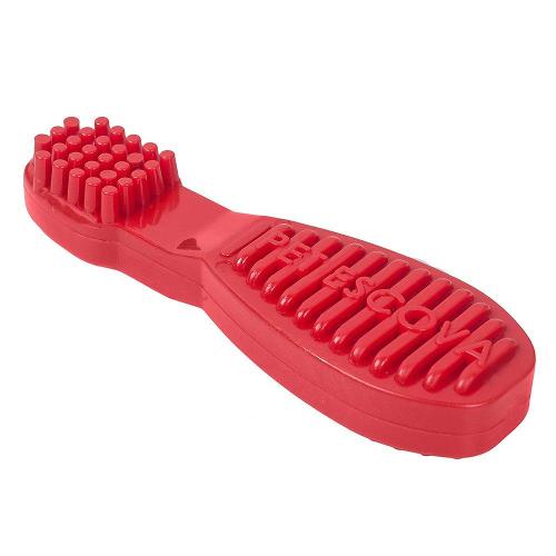 Brinquedo Mordedor Escova Pet Games Vermelho - Tam. M