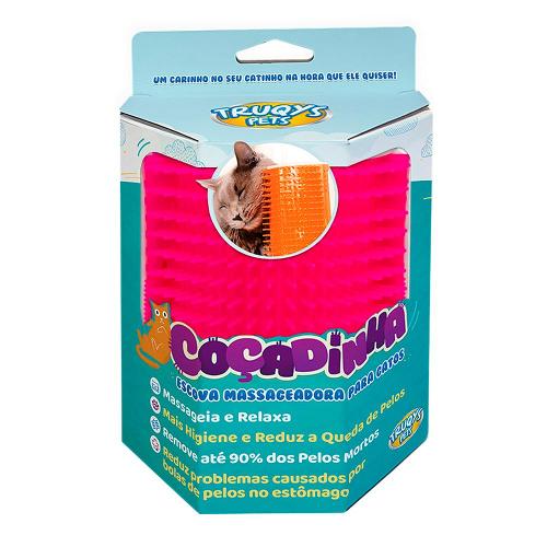 Escova Massageadora Truqys Pet Coçadinha - Rosa