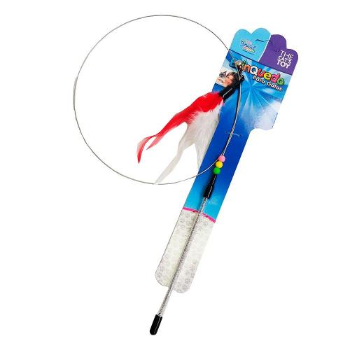 Brinquedo Varinha Circular com Penacho para Gatos - Tam. Único