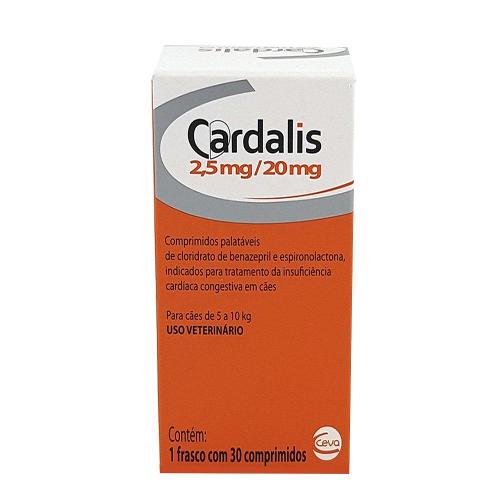 Cardalis Ceva 30 Comprimidos - 2,5mg/20mg Cães de 5 a 10 Kg