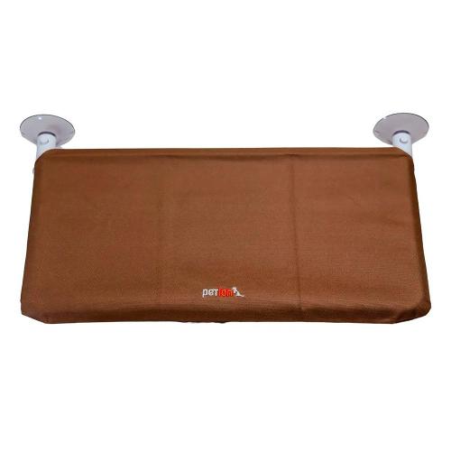 Cama Janela com Ventosa Petlon Marrom para Gatos - Tam. Único