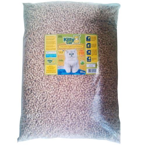 Granulado Higiênico de Madeira Kitty Cat - 15 Kg