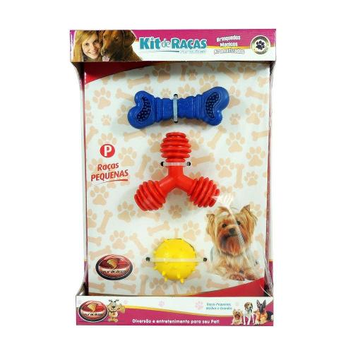 Kit de Brinquedos Furacão Pet para Raças Pequenas - Tam. Único