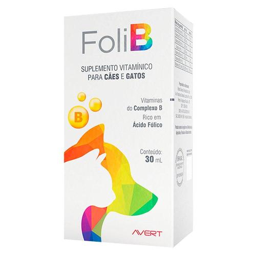 Suplemento Vitamínico Avert Foli B para Cães e Gatos - 30 mL