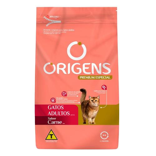 Ração Seca Origens Premium Especial Carne Gatos Adultos - 3 Kg