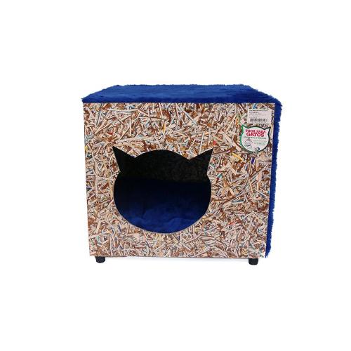 Toca Ecológica Recriar Pet Simples Azul para Gatos - Azul