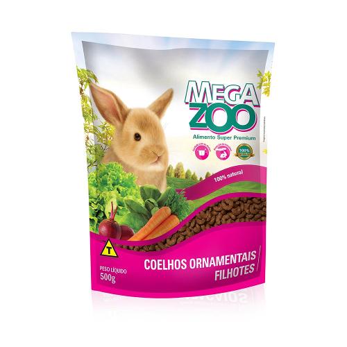 Ração Megazoo para Coelhos  Ornamentais Filhotes - 500 g