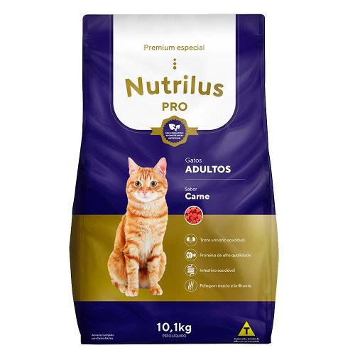 Ração Seca Nutrilus Pro+ Carne para Gatos Adultos - 10,1 Kg