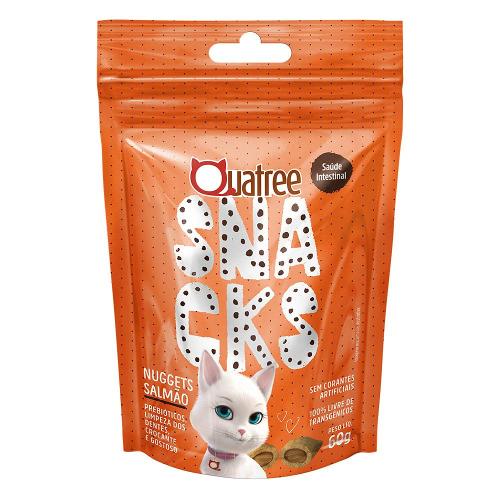 Snack Quatree para Gatos Adultos Sabor Salmão - 60g
