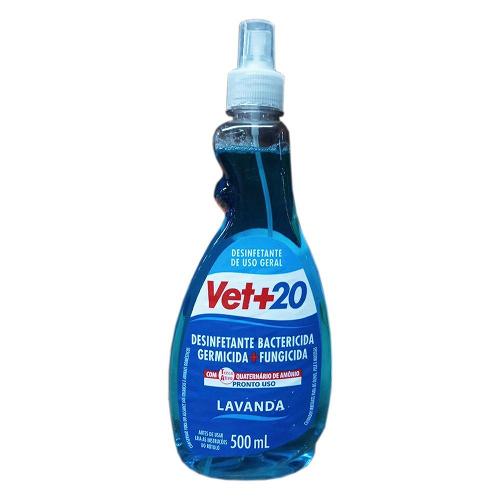 Desinfetante Bactericida Vet+20 Germicida + Fungicida Spray Lavanda - 500 mL