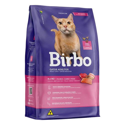 Ração Birbo Frango, Carne e Peixe Gatos Adultos - 25 Kg