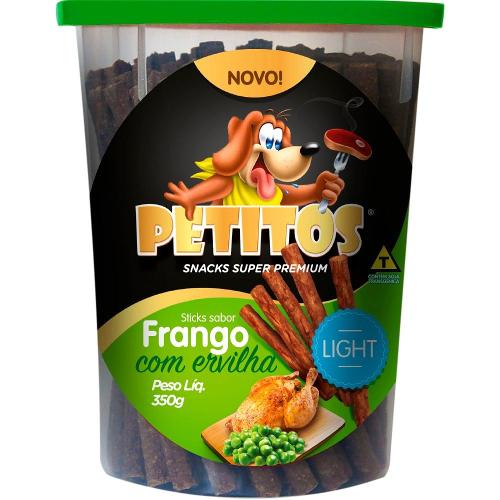 Stick Petitos para Cães Adultos Sabor Ervilha e Frango - 350g