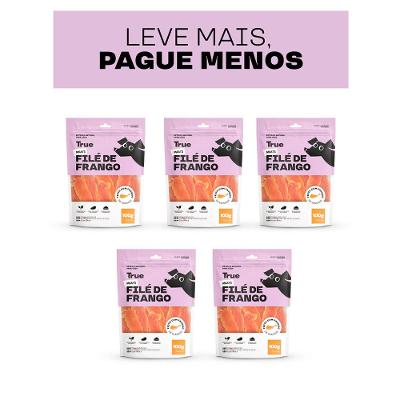 Petisco Natural True Meats Filé de Frango para Cães - 500g (5 pacotes)